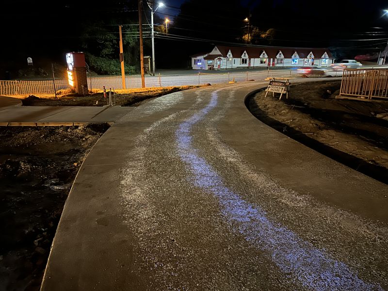 Curved decorative walkway — B-Line Concrete Services